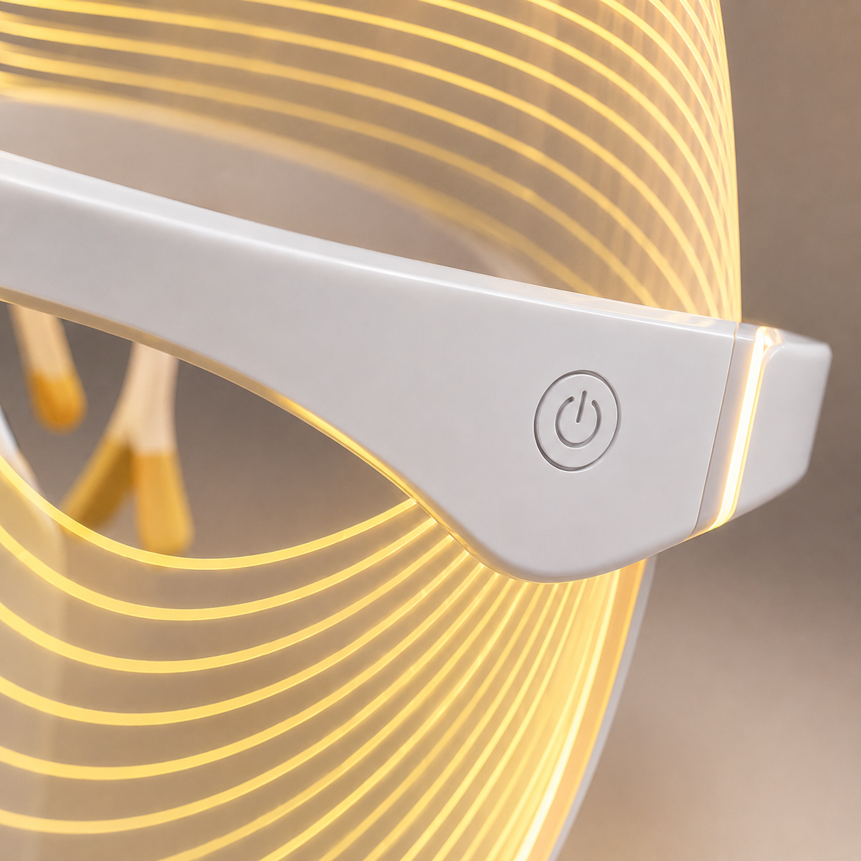 iQiA Halo - detalle acabado visor, luz amarilla