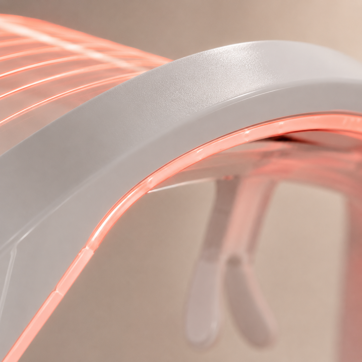 iQiA Halo - detalle acabado visor, luz roja